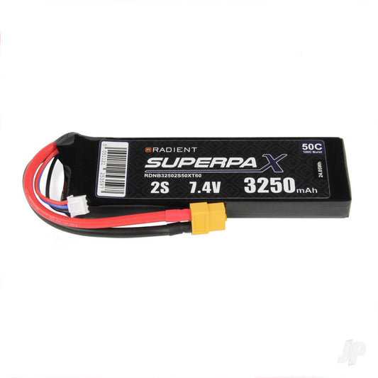 Radient LiPo 2S 3250mAh 7.4V 50C XT60 B32502S50XT60