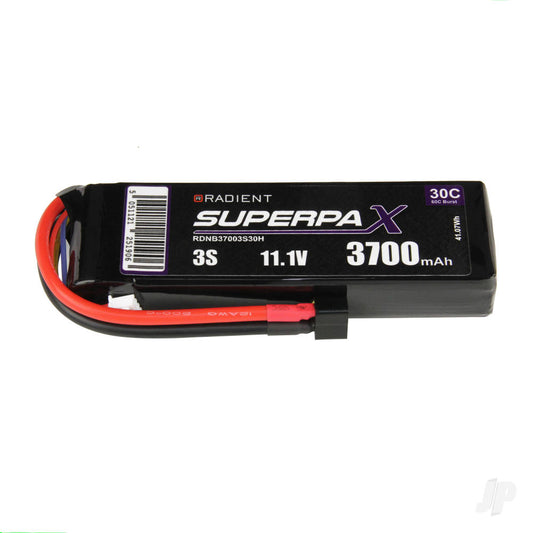 Radient LiPo 3S 3700mAh 11.1V 30C Deans (HCT) B37003S30H