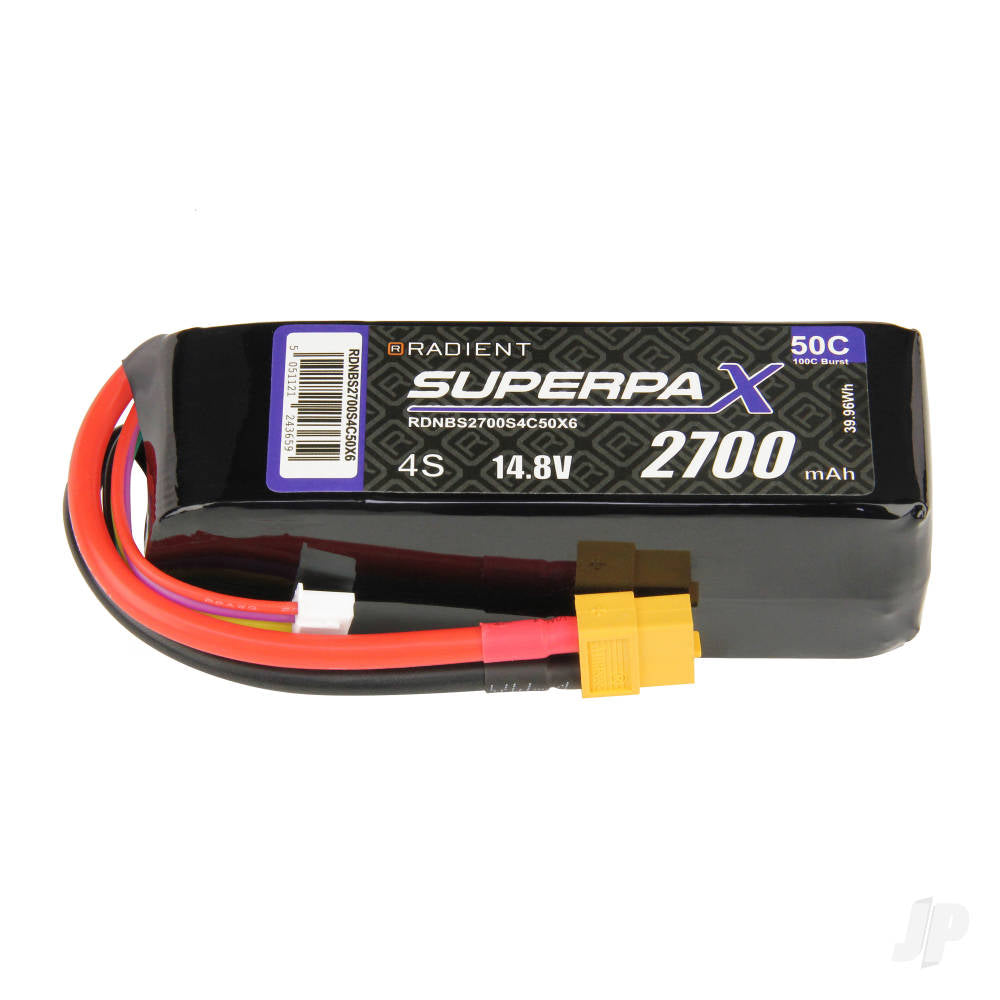 Radient LiPo 4S 2700mAh 14.8V 50C (XT60) BS2700S4C50X6