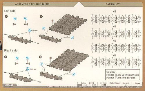 Riich Models RE30008 1:35 Ostketten Workable Track Links Pz.Kpfw.III/Pz.Kpfw.IV