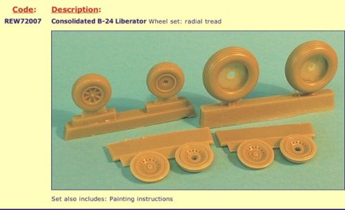 Radial Engines & Wheels REW72007 1:72 Consolidated B-24 Liberator
