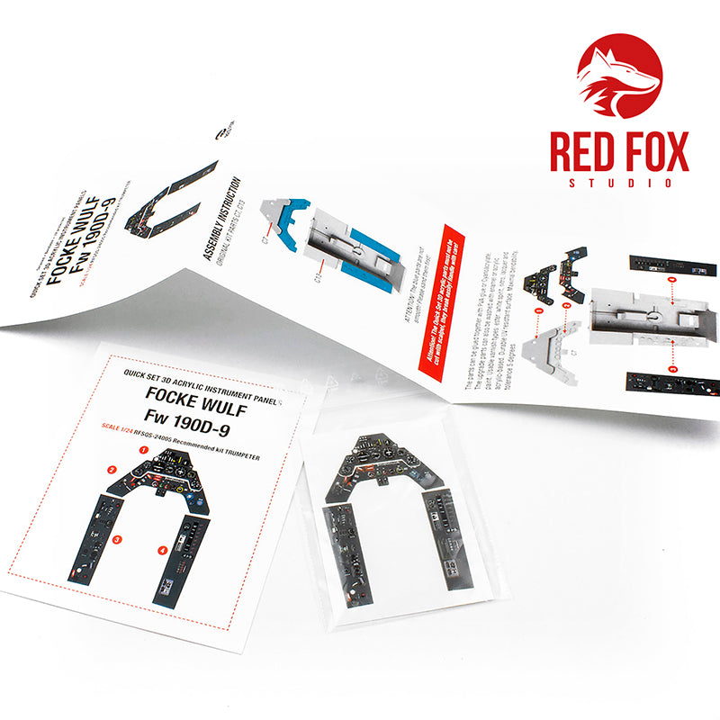Red Fox RFS-24005 1:24 Fw-190D-9 Dora 3D Acrylic Instrument Panel