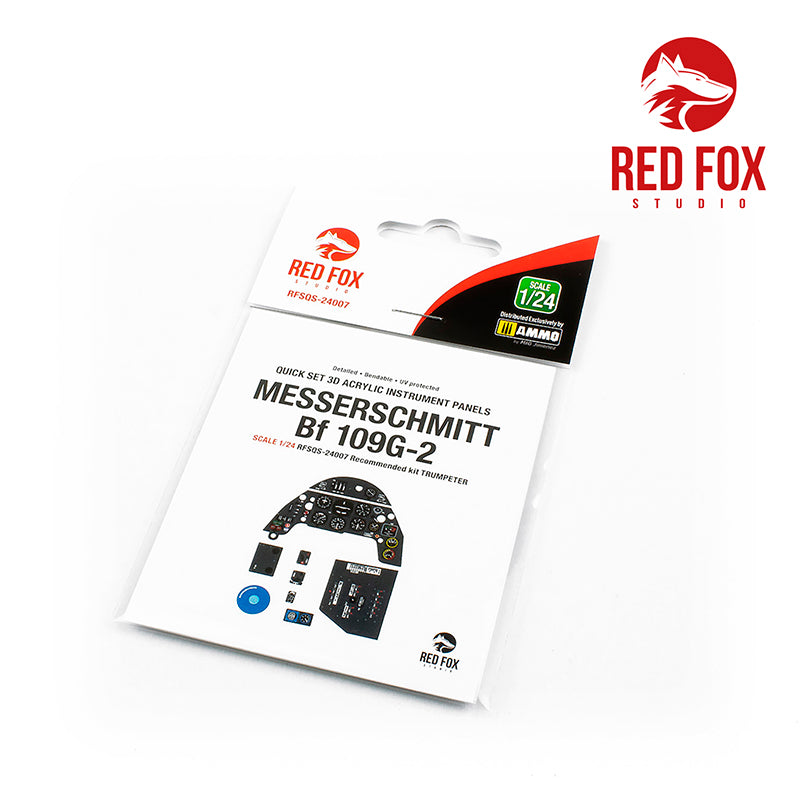 Red Fox RFS-24007 1:24 Bf-109G-2 3D Acrylic Instrument Panel