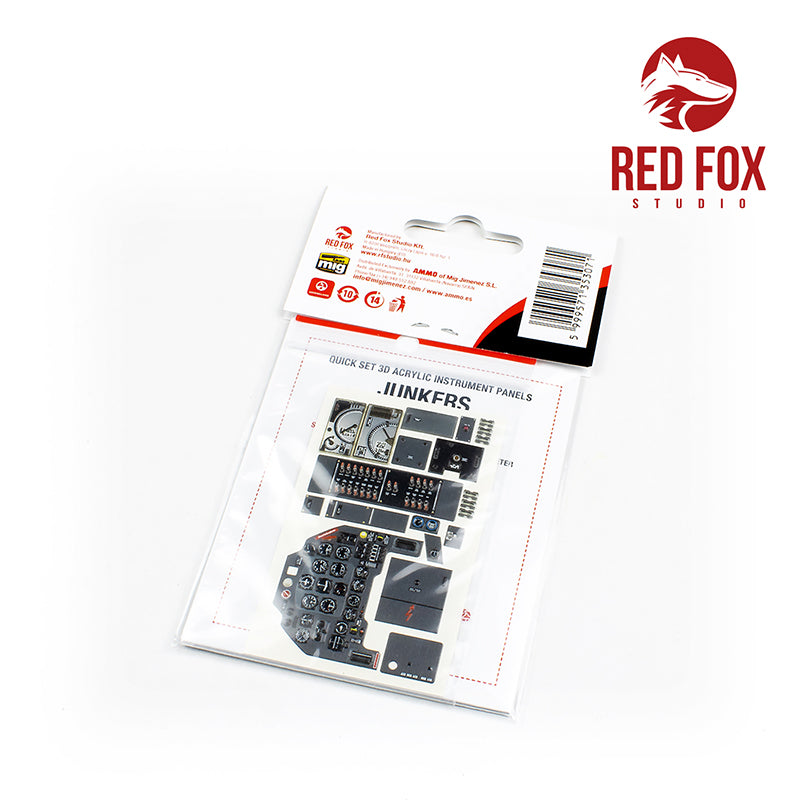 Red Fox RFS-24008 1:24 Ju-87B-2 Stuka 3D Acrylic Instrument Panel