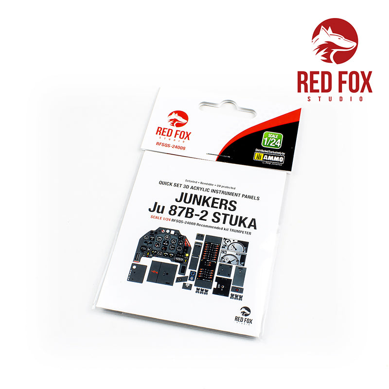 Red Fox RFS-24008 1:24 Ju-87B-2 Stuka 3D Acrylic Instrument Panel