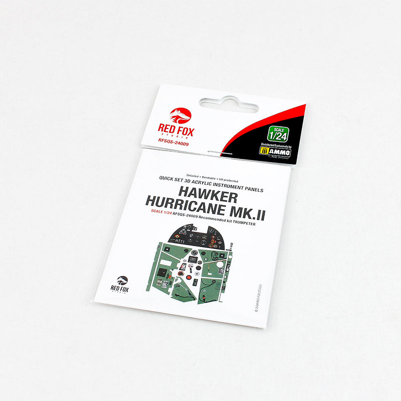 Red Fox Studio RFS-24009 1:24 Hawker Hurricane Mk.II 3D Acrylic Instrument Panel