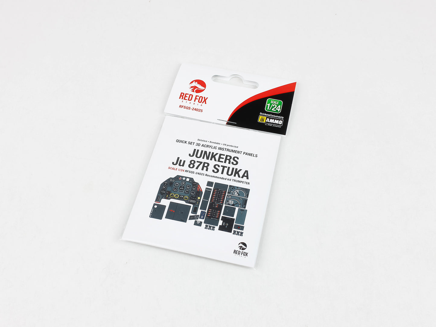 Red Fox Studio RFS-24025 1:24 Junkers Ju-87R Stuka 3D Acrylic Instrument Panel