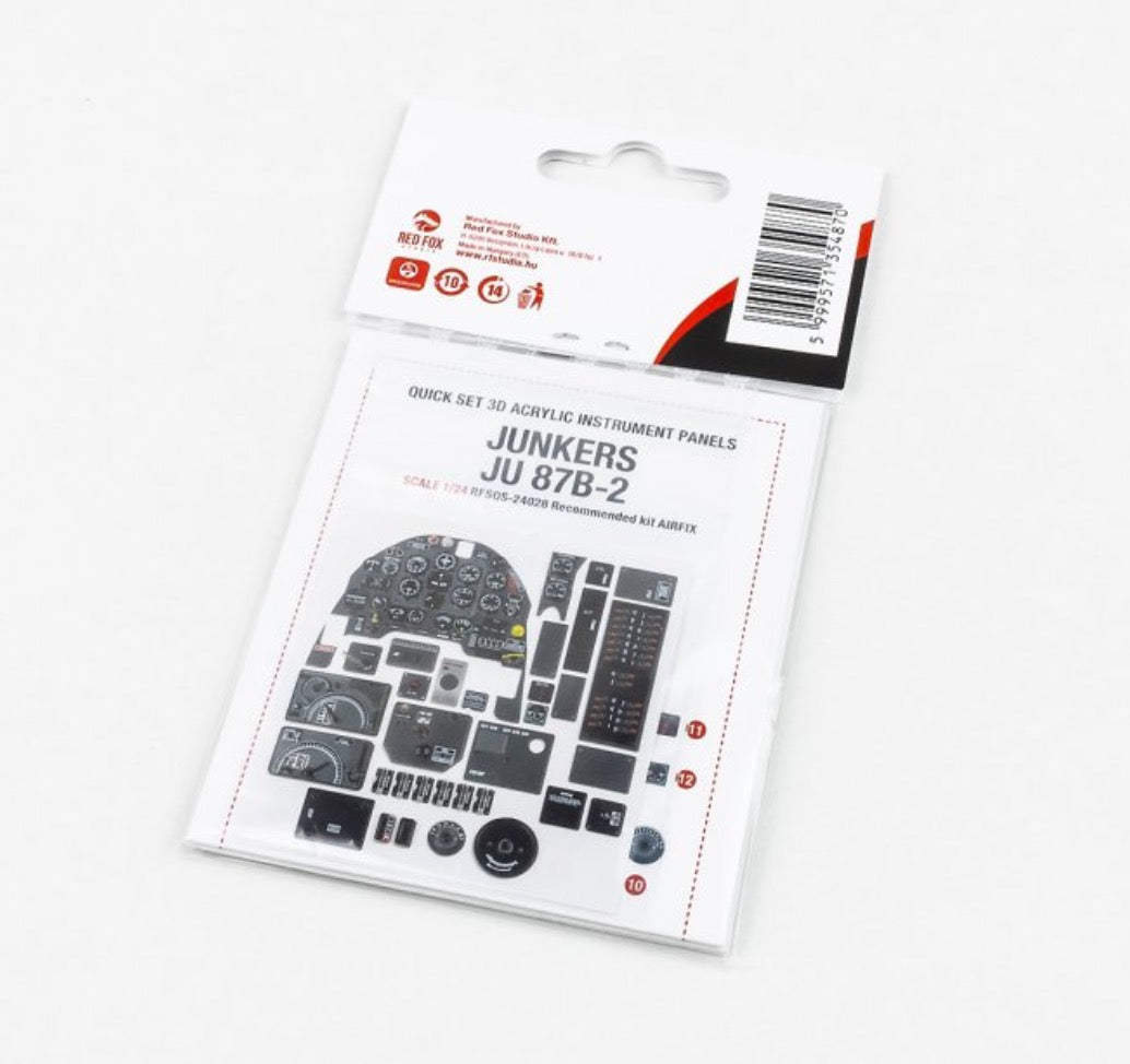 Red Fox Studio RFS-24028 1:24 Junkers Ju-87B Stuka 3D Acrylic Instrument Panel