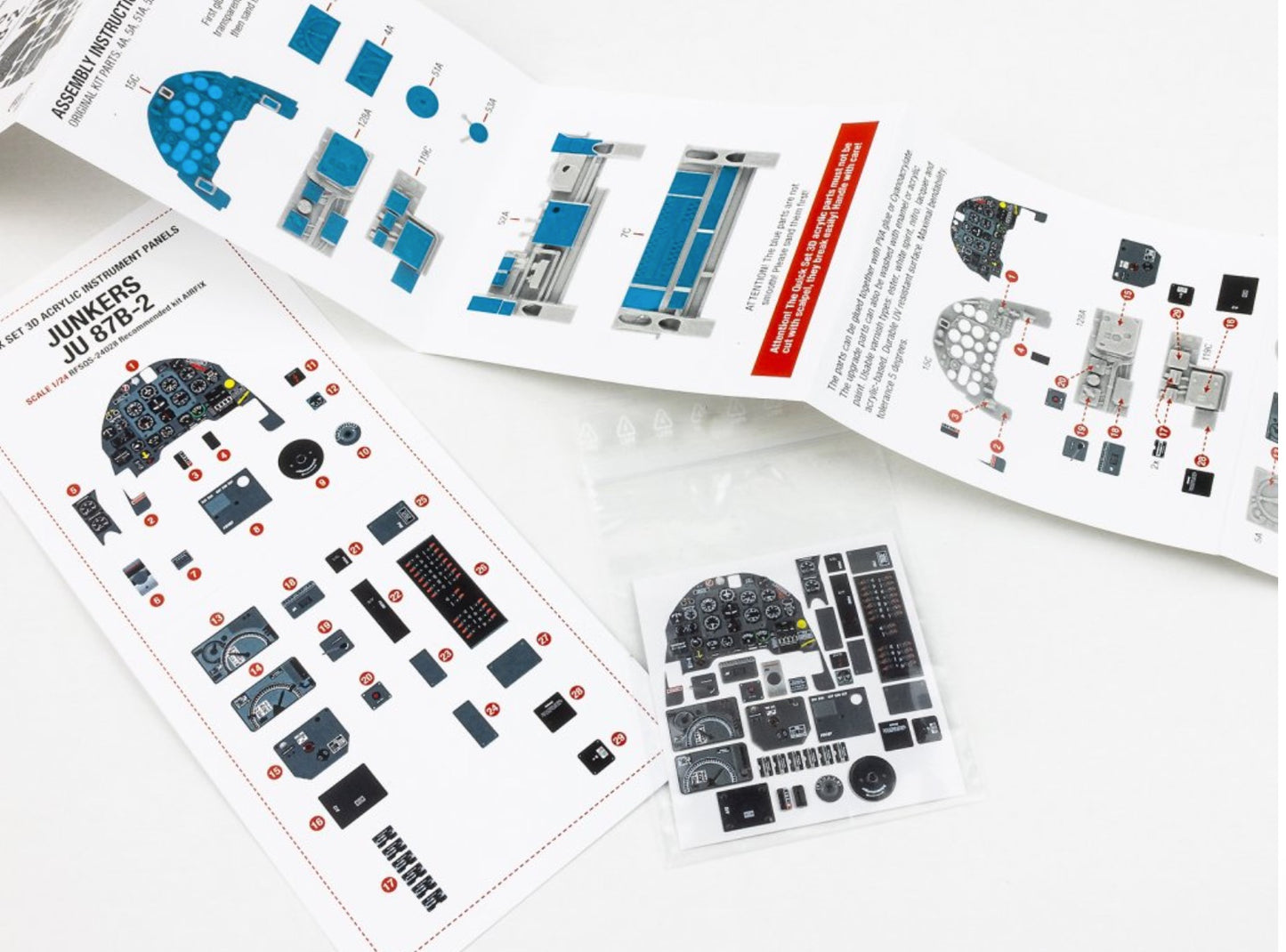 Red Fox Studio RFS-24028 1:24 Junkers Ju-87B Stuka 3D Acrylic Instrument Panel