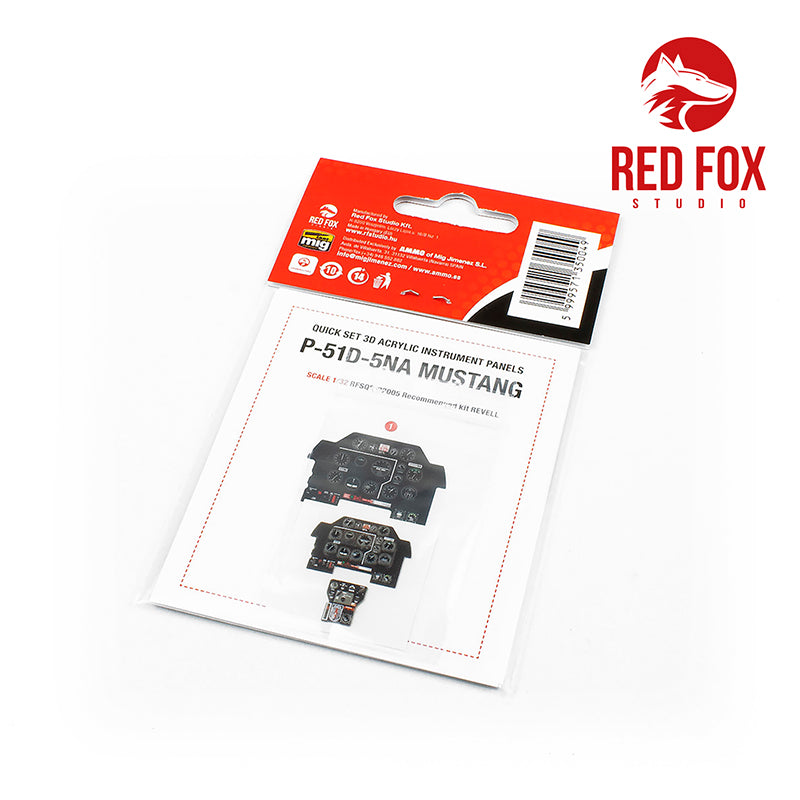 Red Fox RFS-32005 1:32 P-51D-5NA Mustang 3D Instrument Panel