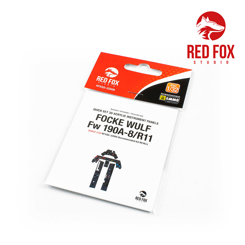 Red Fox RFS-32006 1:32 Fw-190A-8/R11 3D Acrylic Instrument Panel