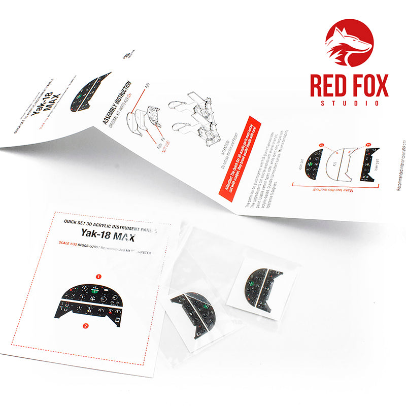 Red Fox RFS-32007 1:32 Yak-18 Max 3D Acrylic Instrument Panel