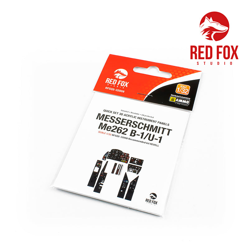 Red Fox RFS-32008 1:32 Me-262B-1/U-1 3D Acrylic Instrument Panel