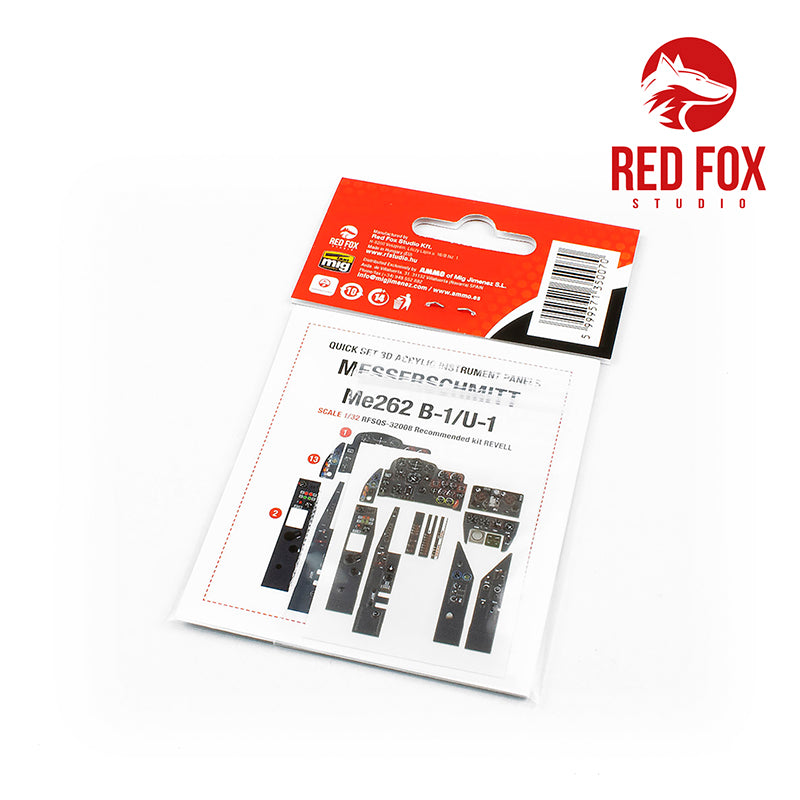 Red Fox RFS-32008 1:32 Me-262B-1/U-1 3D Acrylic Instrument Panel