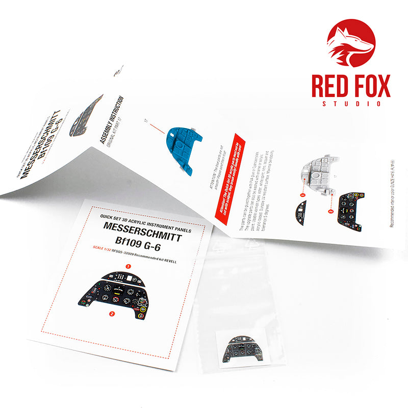 Red Fox RFS-32009 1:32 Bf-109G-6 3D Acrylic Instrument Panel