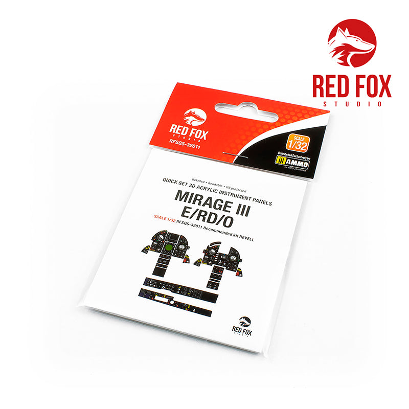Red Fox RFS-32011 1:32 Mirage IIIE/RD/O 3D Acrylic Instrument Panel