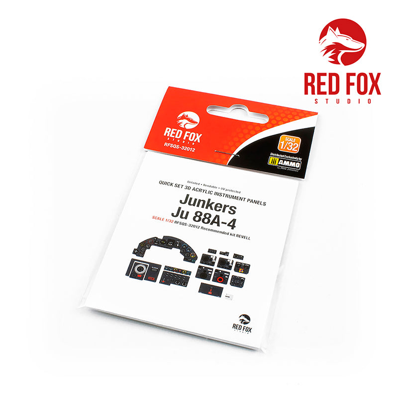 Red Fox Studio RFS-32012 1:32 Junkers Ju-88A-4 Quick Set 3D Acrylic Instr. Panel
