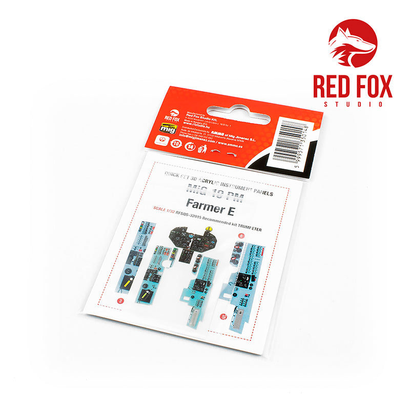 Red Fox RFS-32015 1:32 MiG-19PM Farmer E 3D Instrument Panel