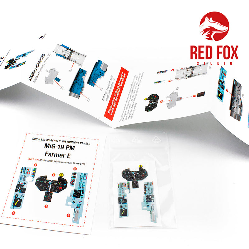 Red Fox RFS-32015 1:32 MiG-19PM Farmer E 3D Instrument Panel
