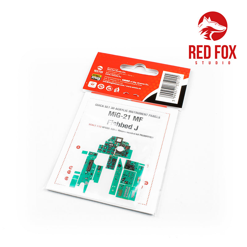 Red Fox RFS-32016 1:32 MiG-21MF Fishbed-J 3D Instrument Panel