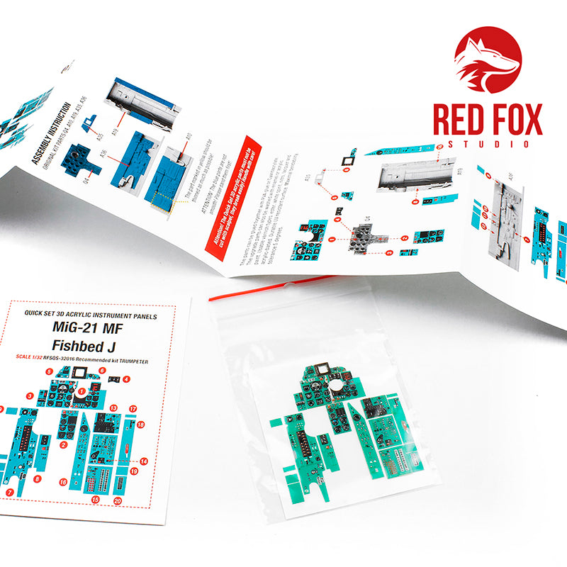 Red Fox RFS-32016 1:32 MiG-21MF Fishbed-J 3D Instrument Panel