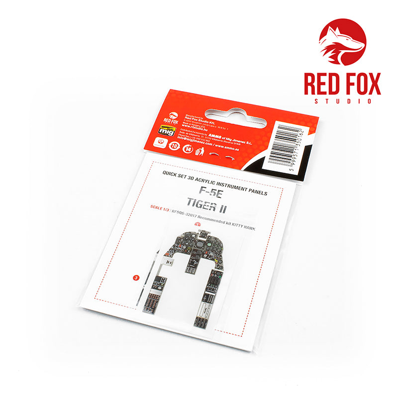 Red Fox RFS-32017 1:32 F-5E Tiger II 3D Acrylic Instrument Panel