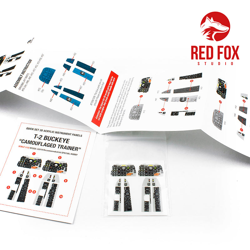 Red Fox RFS-32019 1:32 T-2C Buckeye 3D Acrylic Instrument Panel