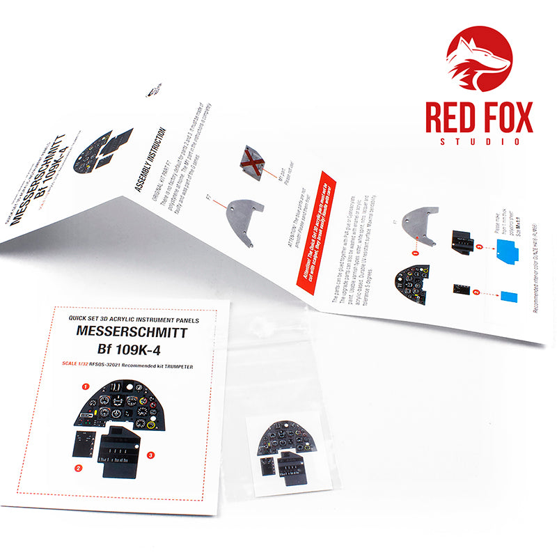 Red Fox RFS-32021 1:32 Bf-109K-4 3D Acrylic Instrument Panel