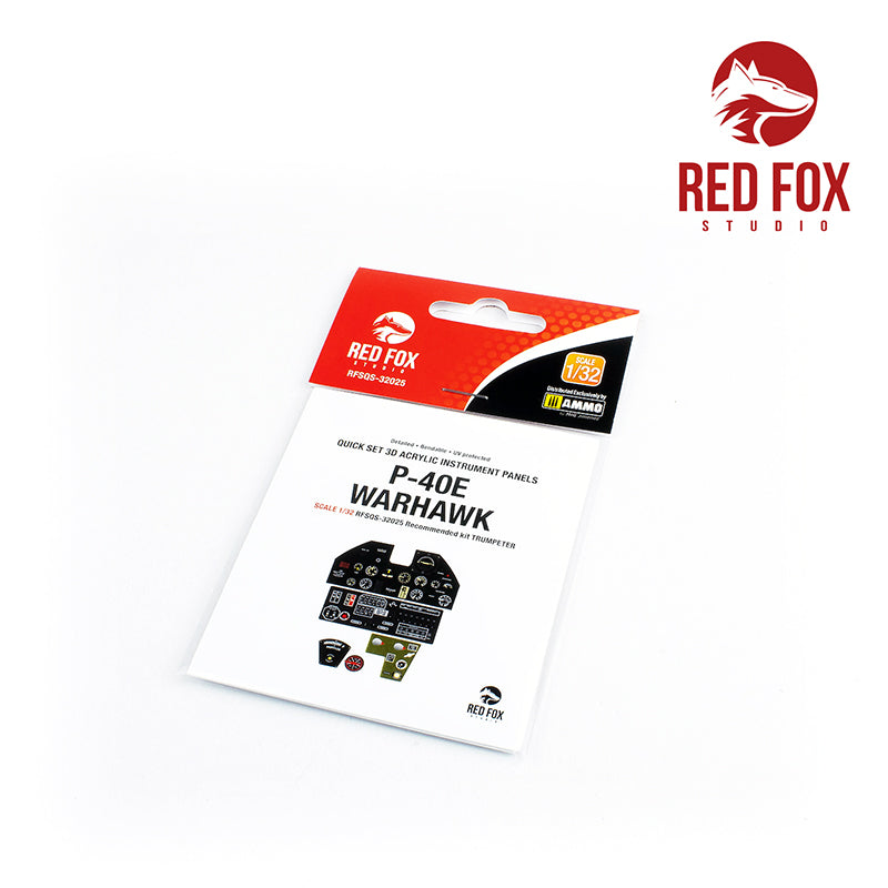Red Fox RFS-32025 1:32 P-40E Warhawk 3D Acrylic Instrument Panel