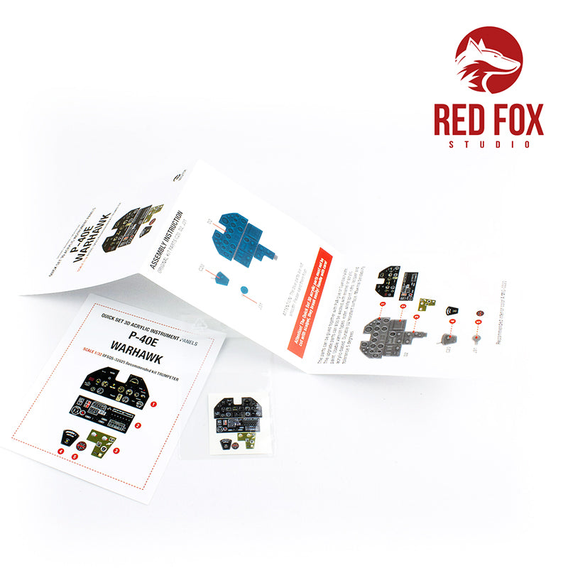 Red Fox RFS-32025 1:32 P-40E Warhawk 3D Acrylic Instrument Panel