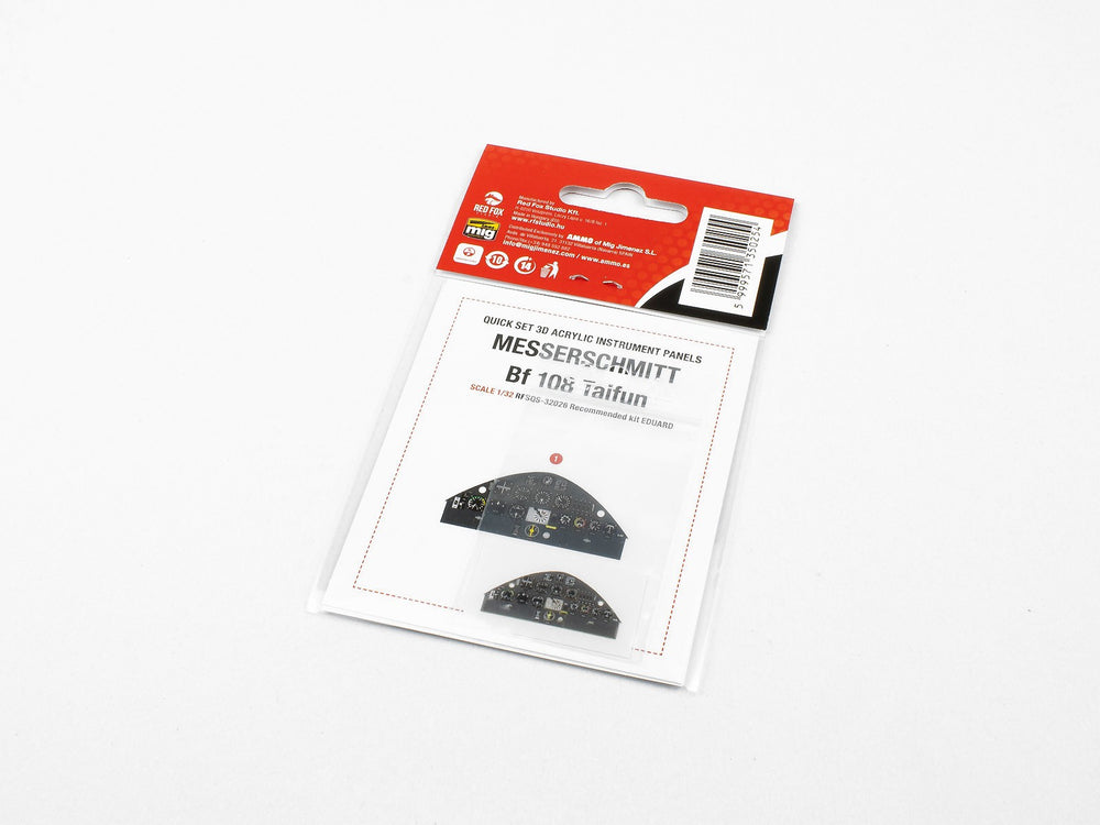 Red Fox RFS-32026 1:32 Bf-108 Taifun 3D Acrylic Instrument Panel