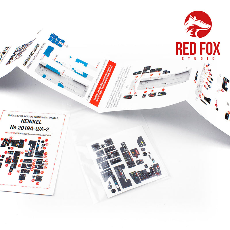 Red Fox RFS-32028 1:32 He-219A-0/A2 3D Acrylic Instrument Panel