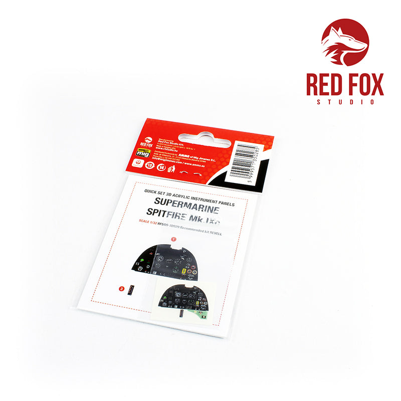 Red Fox RFS-32029 1:32 Spitfire Mk.IXc 3D Acrylic Instrument Panel