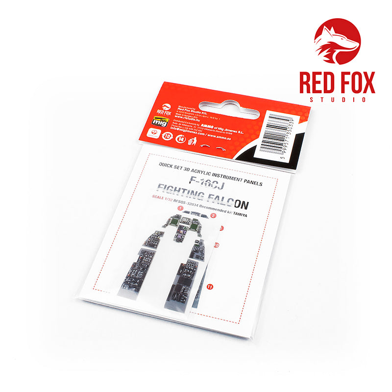 Red Fox RFS-32034 1:32 F-16CJ Fighting Falcon 3D Instrument Panel
