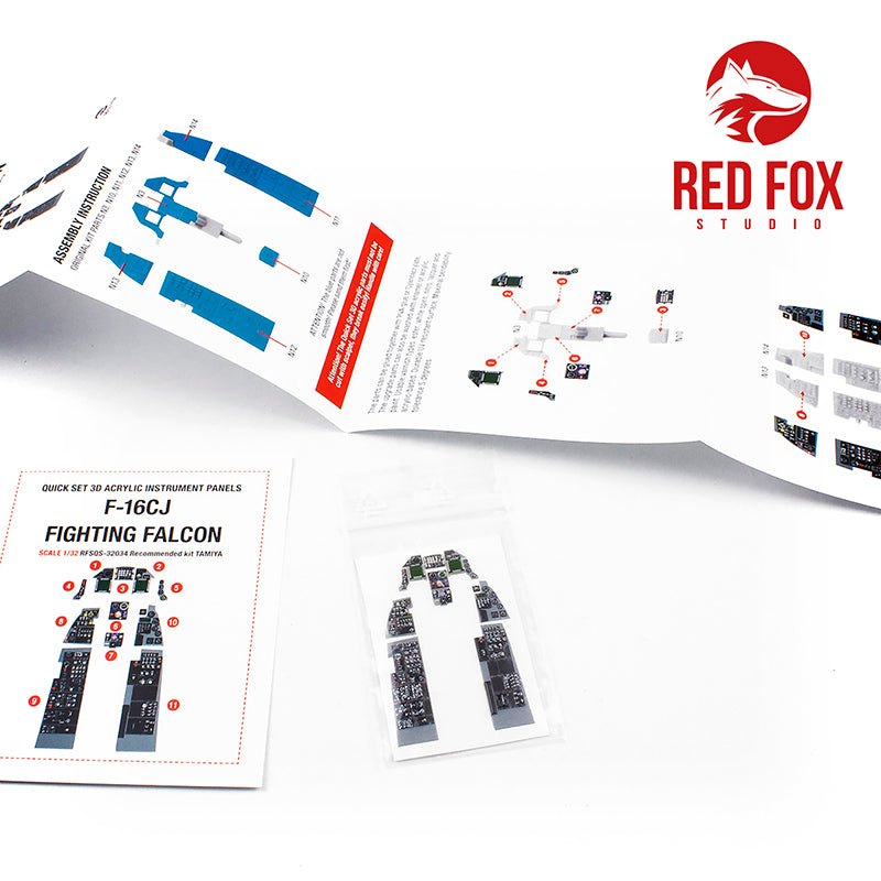 Red Fox RFS-32034 1:32 F-16CJ Fighting Falcon 3D Instrument Panel