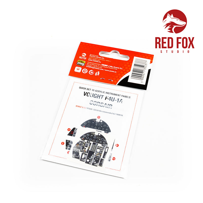 Red Fox RFS-32038 1:32 F4U-1A Corsair 3D Acrylic Instrument Panel