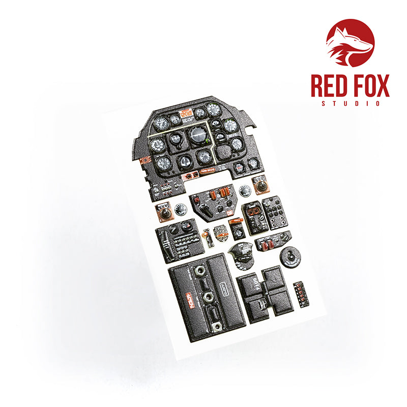 Red Fox RFS-32039 1:32 P-51K Mustang 3D Acrylic Instrument Panel