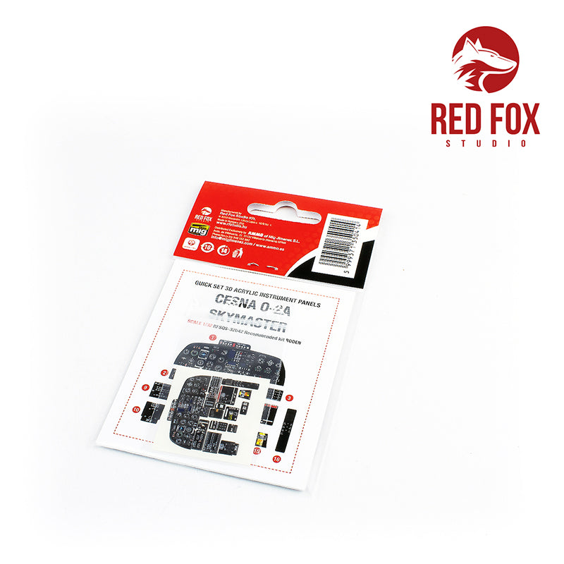 Red Fox RFS-32042 1:32 O-2A Skymaster 3D Acrylic Instrument Panel