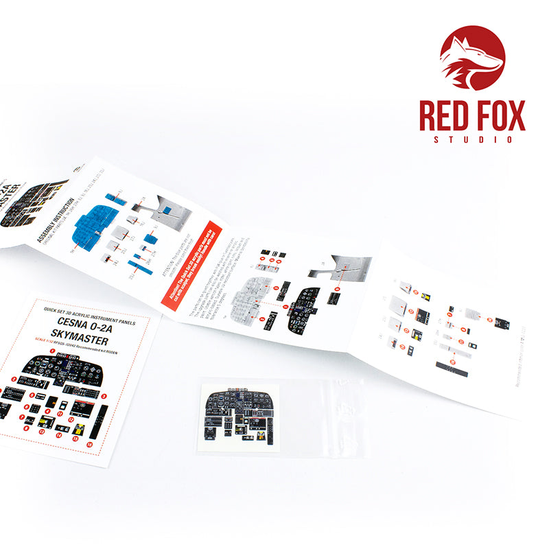 Red Fox RFS-32042 1:32 O-2A Skymaster 3D Acrylic Instrument Panel