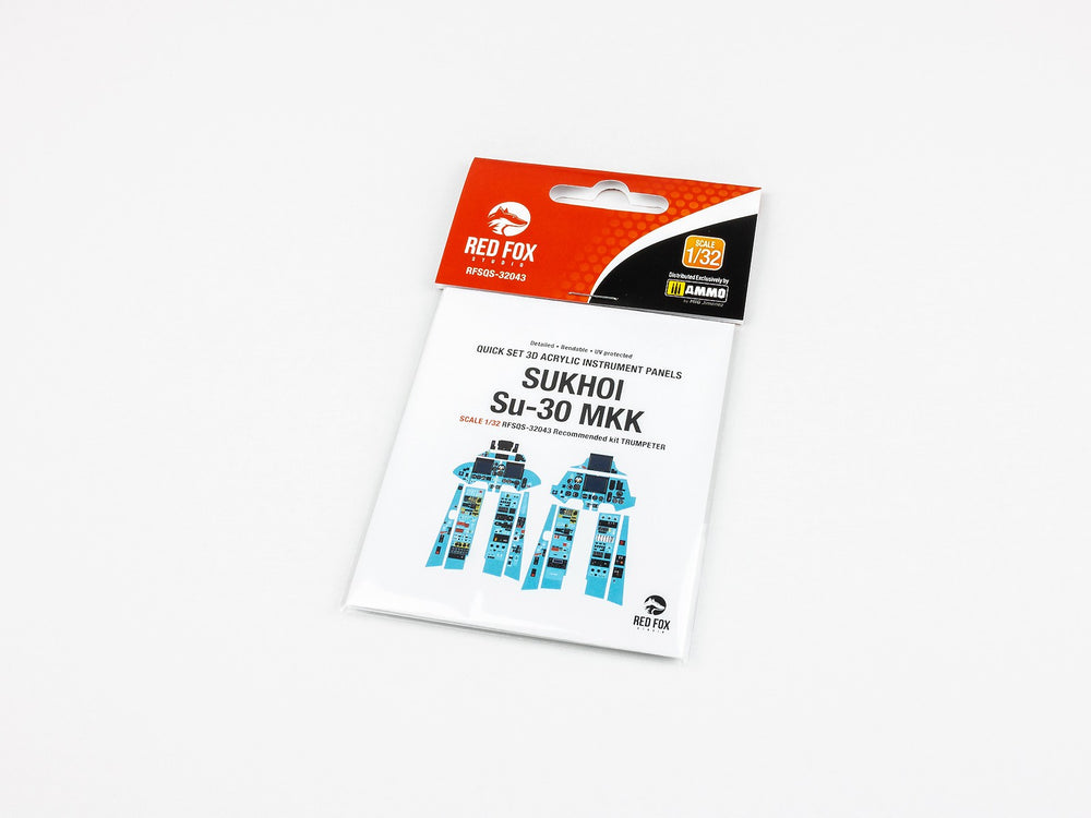 Red Fox Studio RFS-32043 1:32 Sukhoi Su-30MKK Flanker G 3D Acrylic Instr. Panel