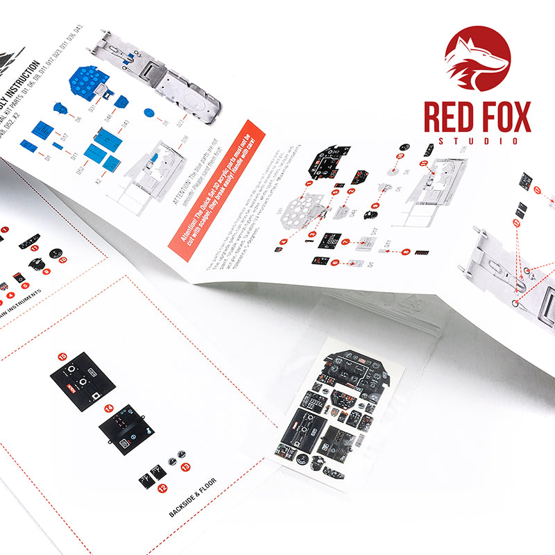 Red Fox RFS-32044 1:32 P-51D Mustang 3D Acrylic Instrument Panel