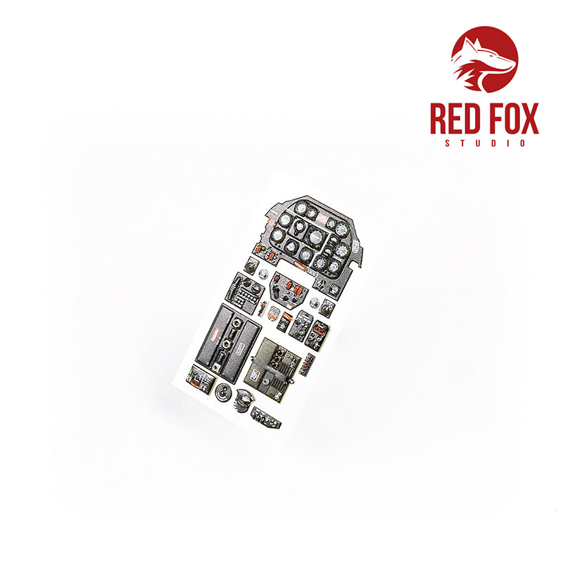 Red Fox RFS-32044 1:32 P-51D Mustang 3D Acrylic Instrument Panel