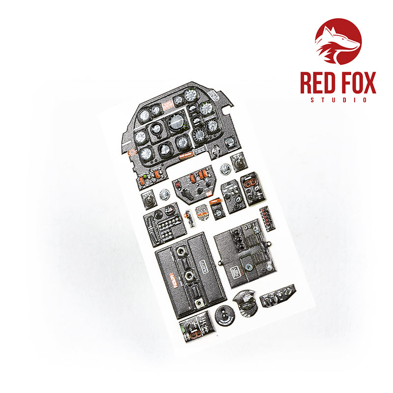 Red Fox RFS-32044 1:32 P-51D Mustang 3D Acrylic Instrument Panel