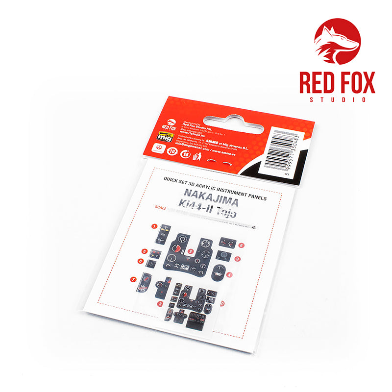 Red Fox RFS-32049 1:32 Nakajima Ki-44-II Tojo 3D Instrument Panel