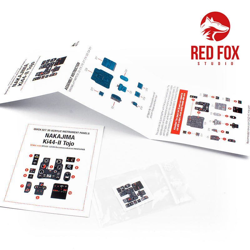 Red Fox RFS-32049 1:32 Nakajima Ki-44-II Tojo 3D Instrument Panel
