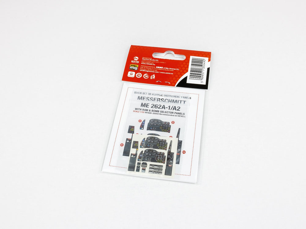 Red Fox RFS-32050 1:32 Me-262A-1/A-2 3D Acrylic Instrument Panel
