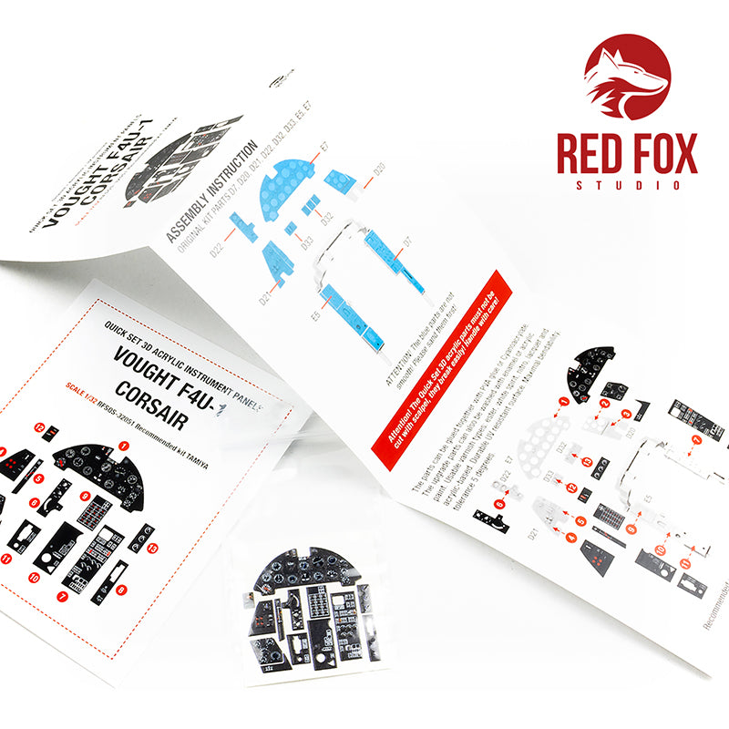 Red Fox RFS-32051 1:32 F4U-1 Corsair 3D Acrylic Instrument Panel
