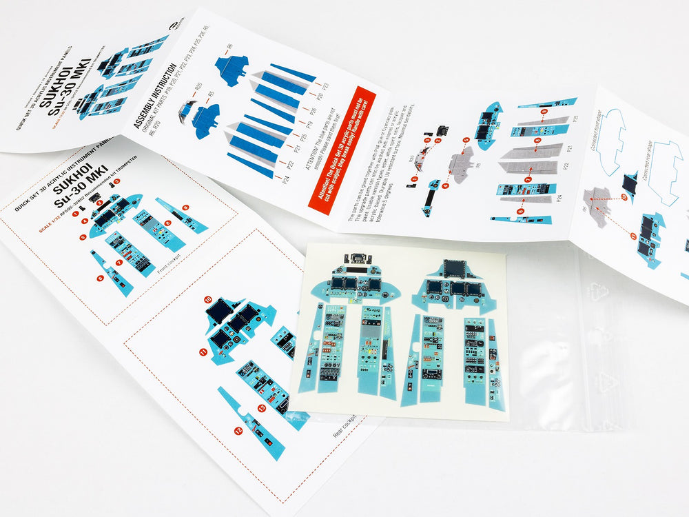 Red Fox Studio RFS-32052 1:32 Sukhoi Su-30 MKI Flanker G 3D Acrylic Instr. Panel