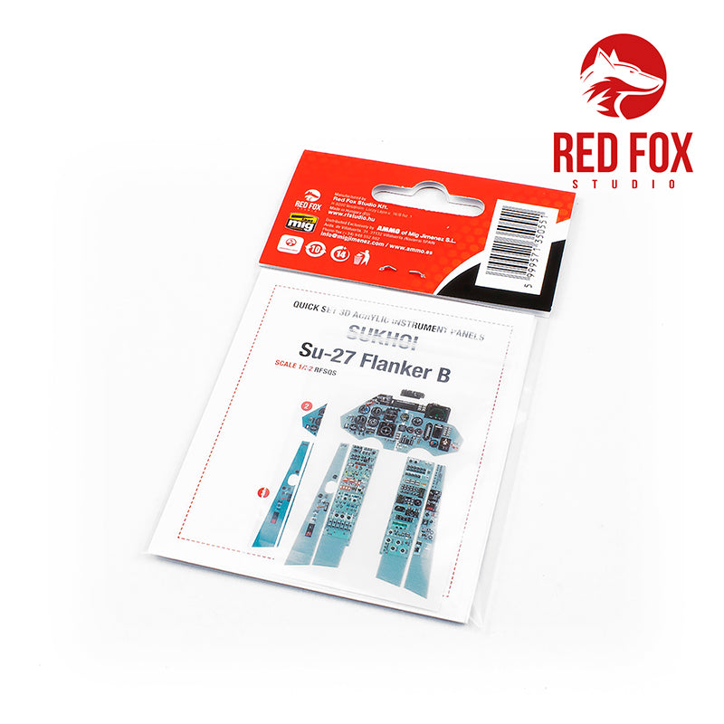 Red Fox RFS-32056 1:32 Su-27 Flanker B 3D Acrylic Instrument Panel