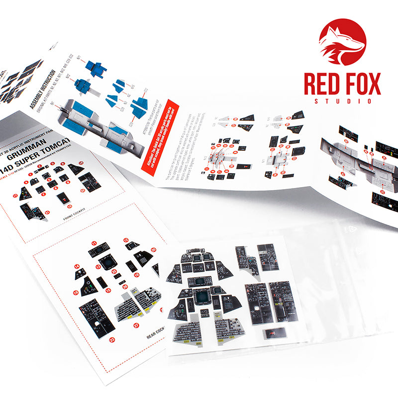 Red Fox RFS-32058 1:32 F-14D Super Tomcat 3D Instrument Panel